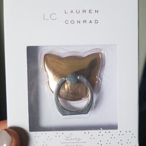Gold and Silver Cat Phone Ring